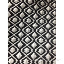 Luftschicht-Jacquard-Stoff in schwarz-weißer Rautenform